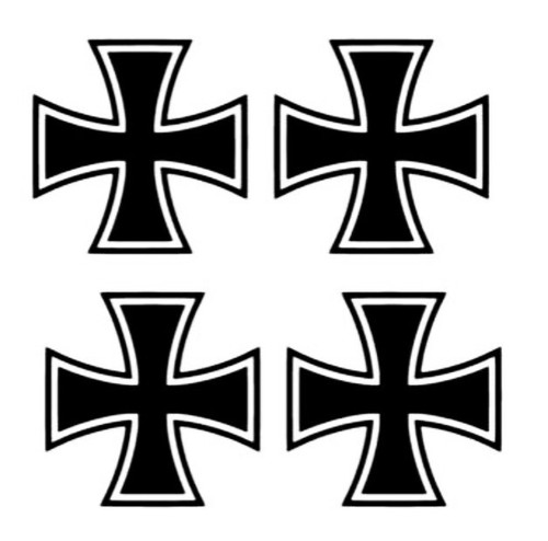 Adesivo croce ferro - adesivo,